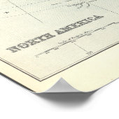 1890's Map Noord-Amerika Verenigde Staten Poster (Hoek)