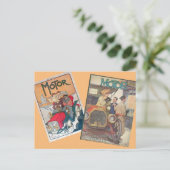 "1890's Motor Cover Postcard" Briefkaart (Staand voorkant)