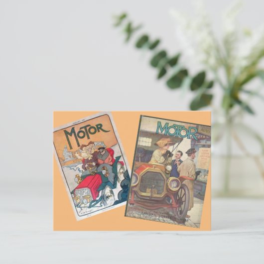 "1890's Motor Cover Postcard" Briefkaart (Staand voorkant)