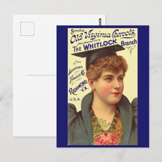 1890s Old Virginia Cheroots en Briefkaart (Voorkant / Achterkant)