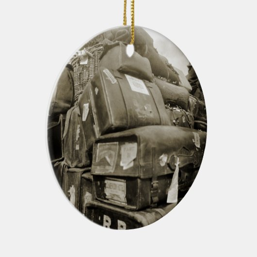 1890's REISLUGAGE-TEAMSTER WAGON SUITCASE Keramisch Ornament (Rechts)