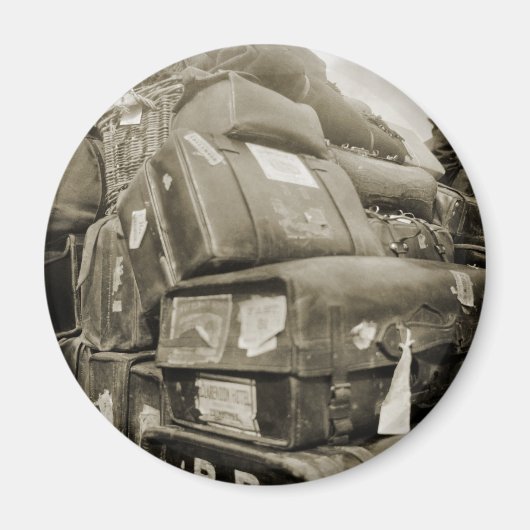 1890's REISLUGAGE-TEAMSTER WAGON SUITCASE Magneet (Voorkant)