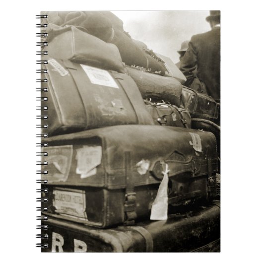 1890's REISLUGAGE-TEAMSTER WAGON SUITCASE Notitieboek (Voorkant)