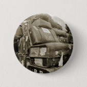 1890's REISLUGAGE-TEAMSTER WAGON SUITCASE Ronde Button 5,7 Cm (Voorkant)
