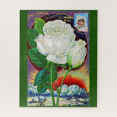 1890s roos catalogusillustratie Witte Rose Legpuzzel (Verticaal)