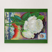 1890s roos catalogusillustratie Witte Rose Legpuzzel (Horizontaal)