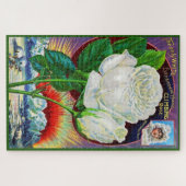 1890s roos catalogusillustratie Witte Rose Legpuzzel (Horizontaal)