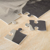 1890s stel in omhelzing zwart-wit foto legpuzzel (Zijkant)