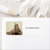 1891 Amerikaans jacht op Zee Etiket (Insitu)