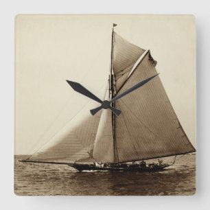 1891 Amerikaans jacht op Zee Vierkante Klok