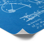 1891 Bicycle Lijst Design Patent Art Print (Hoek)