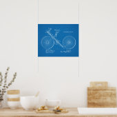 1891  blauwdruk voor fietspatronen afdrukken poster (Keuken)