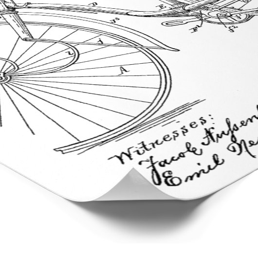 1891  brochure met fietspatroon poster (Hoek)