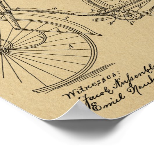 1891 brochure over fietspatroon — Kunstafdrukken Poster (Hoek)