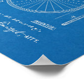 1891  fietsenwiel voor design-patentafdrukken poster (Hoek)