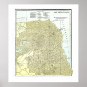 1891 Kaart San Francisco - Poster (Voorkant)