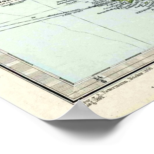 1891 Kaart van Ierland Poster (Hoek)