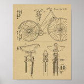 1891 ontwerp voor fietsontwerp - Kunstafdrukken v Poster (Voorkant)