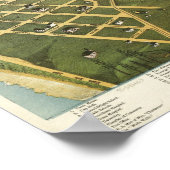 1891 Seattle, WA Birds Eye Uitzicht Panorama Poster (Hoek)