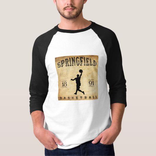 1891 Springfield Massachusetts Basketball T-shirt (Voorkant)