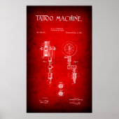 1891 TATTOO MACHINE PATENT POSTER (Voorkant)