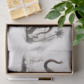  1892 Asiatische olifantenprinter, losse pagina Tissuepapier (Geschenk)