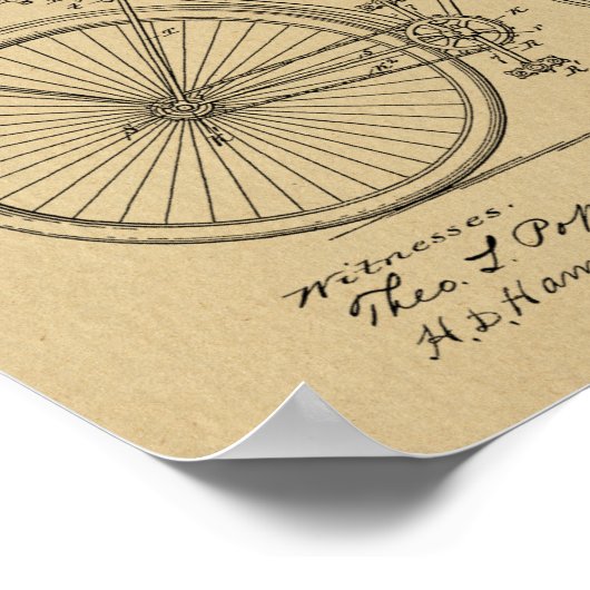 1892  brochure over fietspatroon — Kunstafdrukken Poster (Hoek)