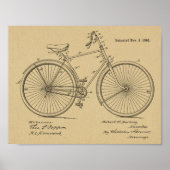 1892  brochure over fietspatroon — Kunstafdrukken Poster (Voorkant)