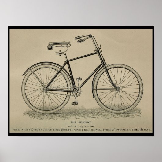 1892  fietsenmagazijn en kunstdrukken poster (Voorkant)