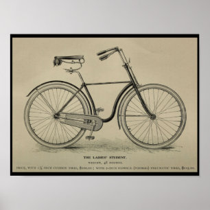 1892  fietsenmagazijn en kunstwerk Poster