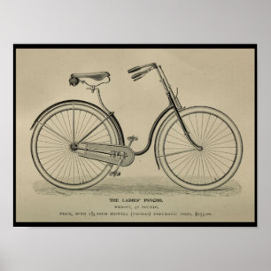 1892  fietsenmagazijn en kunstwerk Poster