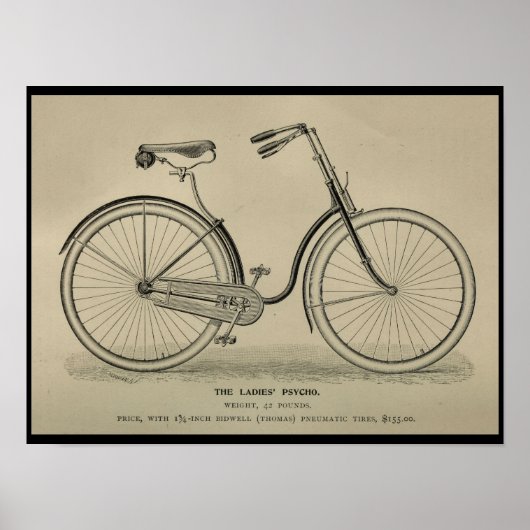 1892  fietsenmagazijn en kunstwerk Poster (Voorkant)