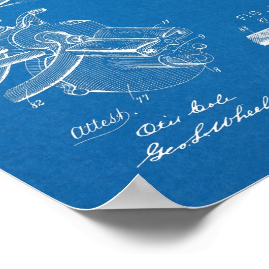 1892 Kunsttekenafdrukken zonder wirwar van kabels Poster (Hoek)