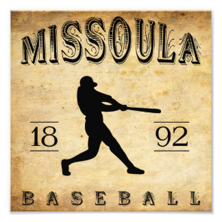 1892 Missoula Montana Baseball Foto Afdruk