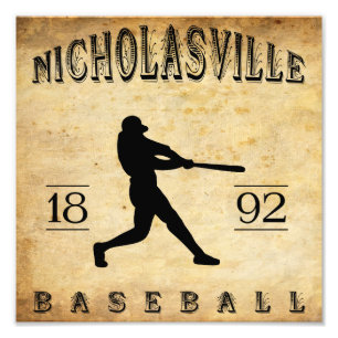 1892 Nicholasville Kentucky Baseball Foto Afdruk