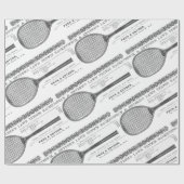 1892 Tennis Racquet Lawn Tennis Sport Cadeaupapier (Vlak)