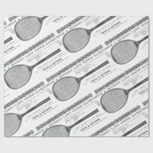 1892 Tennis Racquet Lawn Tennis Sport Cadeaupapier