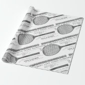 1892 Tennis Racquet Lawn Tennis Sport Cadeaupapier (Uitgerold)