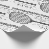 1892 Tennis Racquet Lawn Tennis Sport Cadeaupapier (Hoek)