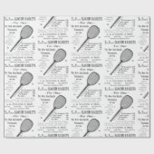 1892 Tennis Racquet Lawn Tennis Sport Cadeaupapier (Vlak)