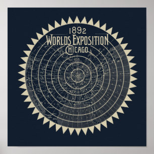 1892 World Exposition Chicago Poster