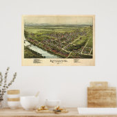 1893 Aerial Map Royersford PA Pennsylvania Poster (Keuken)