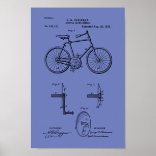 1893  afdrukken van fietspatronen aanpassen poster