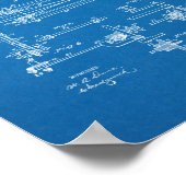 1893  blauwdruk voor fietsenritten afdrukken poster (Hoek)