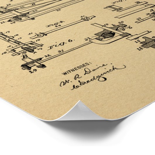 1893  brochure met fietspatroon poster (Hoek)