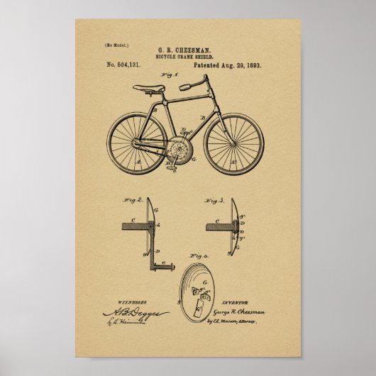 1893  brochure met fietspatroon poster (Voorkant)
