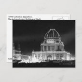 1893 Columbia Exposition, Administration Building Briefkaart (Voorkant / Achterkant)
