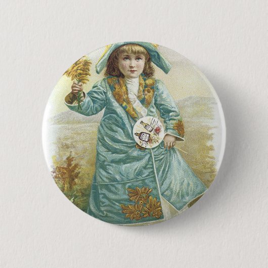 1893 Dames geparfumeerd kalender Hoyt & Co. German Ronde Button 5,7 Cm (Voorkant)