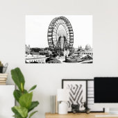 1893 EERSTE FERRIS WIEL - CHICAGO WORLDS FAIR POSTER (Thuiskantoor)
