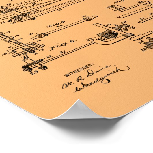 1893 fietsenbordafdrukken poster (Hoek)